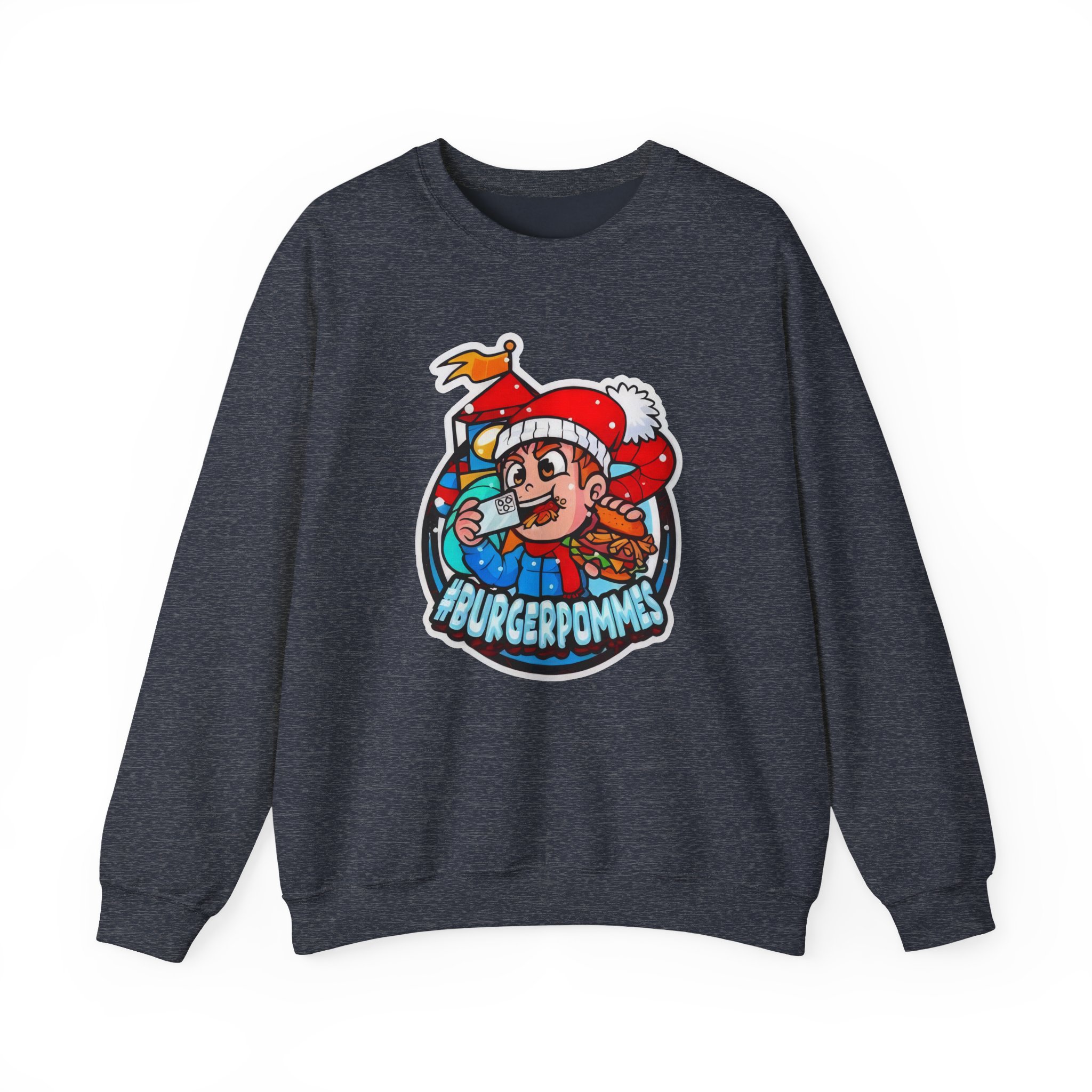Burger Pommes Unisex Heavy Blendâ„¢ Crewneck Sweatshirt