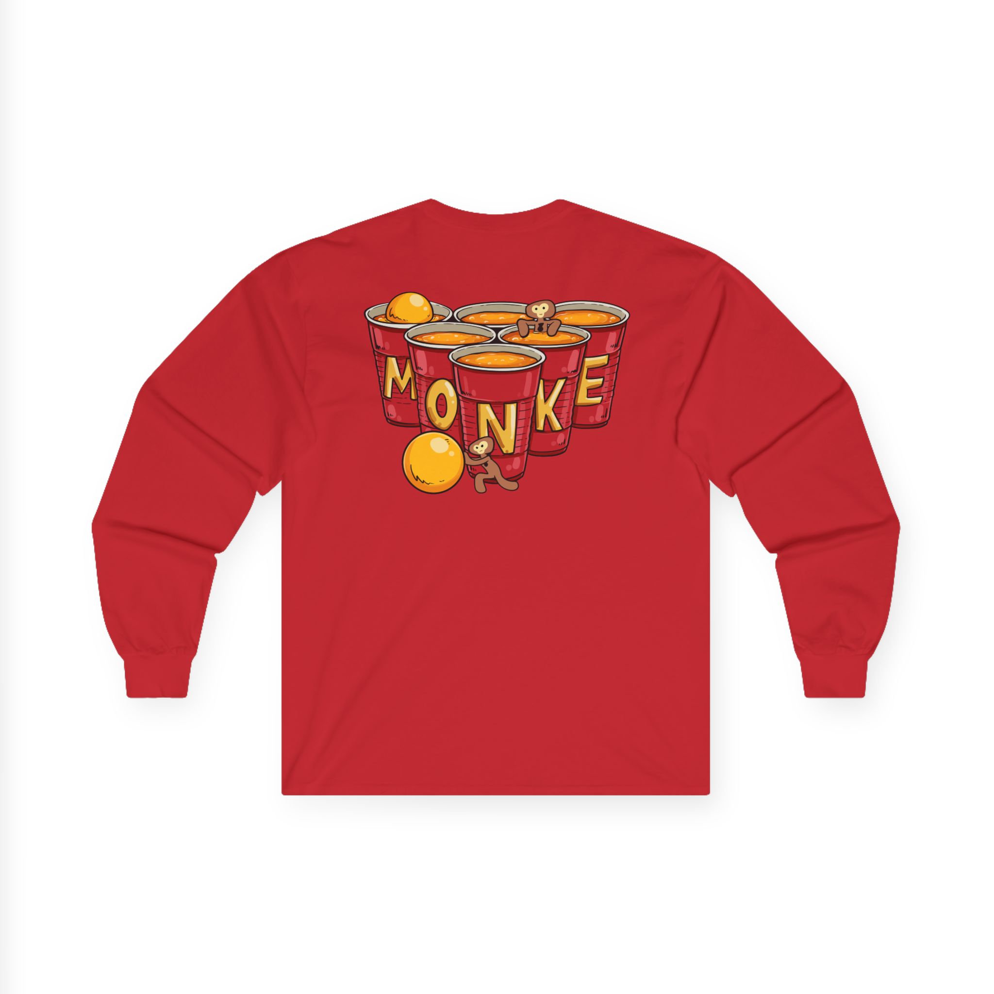 Spoonkidv Monke Pong Unisex Ultra Cotton Long Sleeve Tee