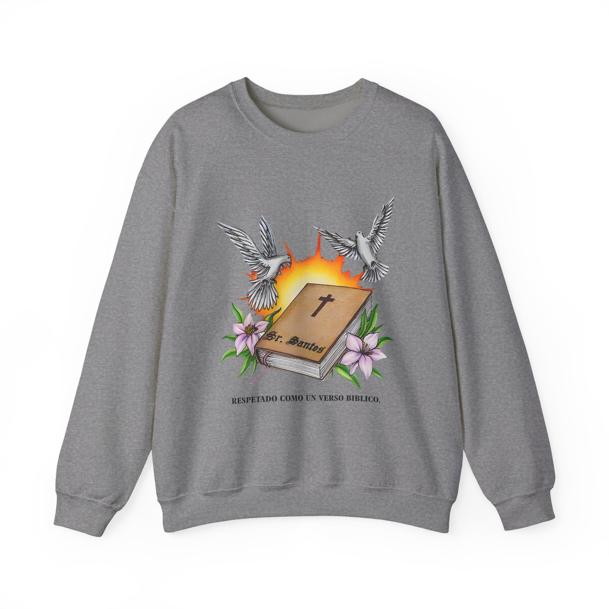 Arcangel Respira Como Un Verso Biblico Unisex Heavy Blendâ„¢ Crewneck Sweatshirt