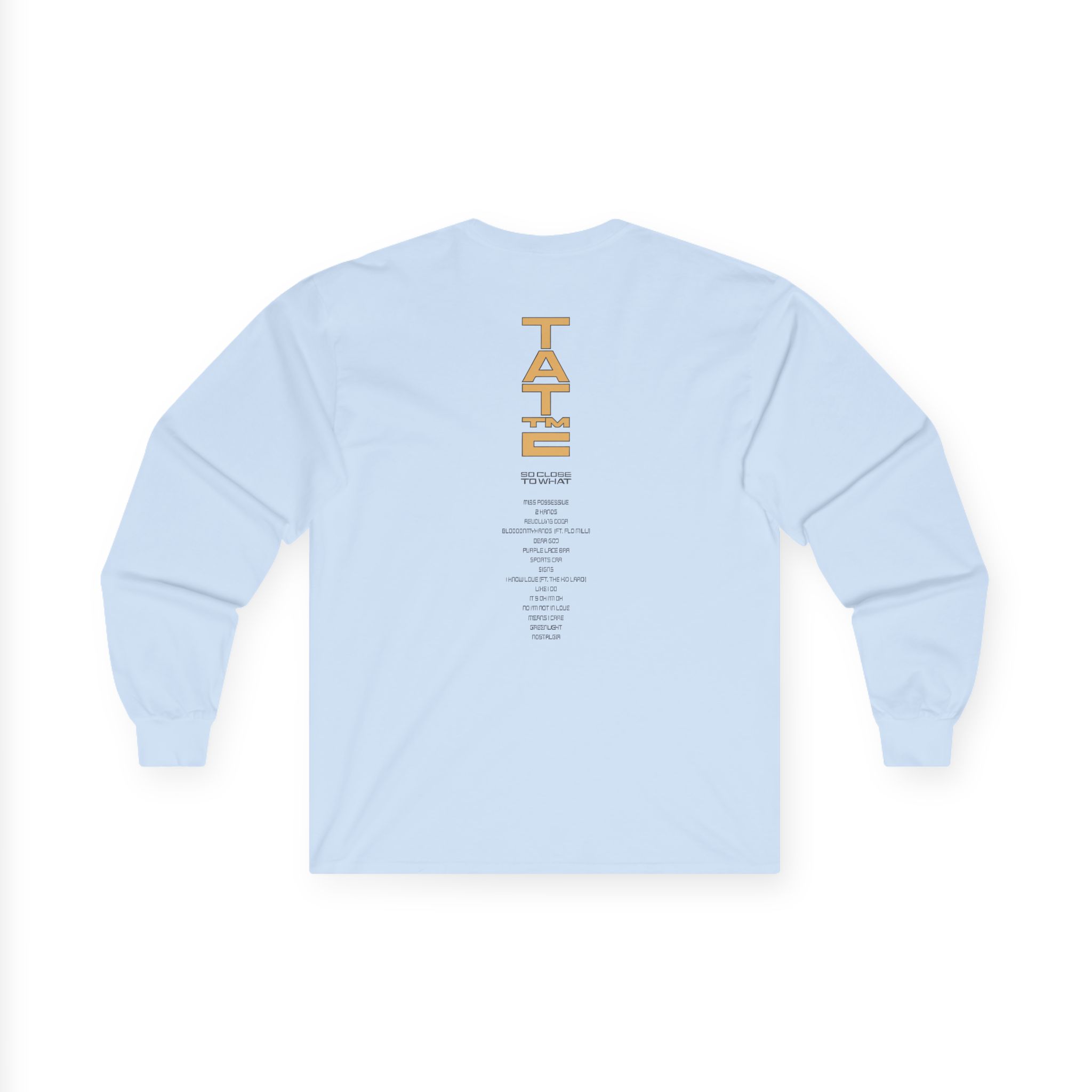 Tate Mcrae Tracklist Unisex Ultra Cotton Long Sleeve Tee