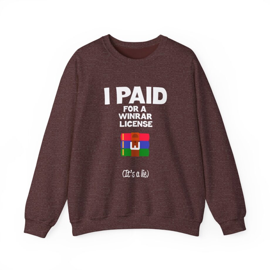 Winrar I Paid for a License Unisex Heavy Blend™ Crewneck Sweatshirt