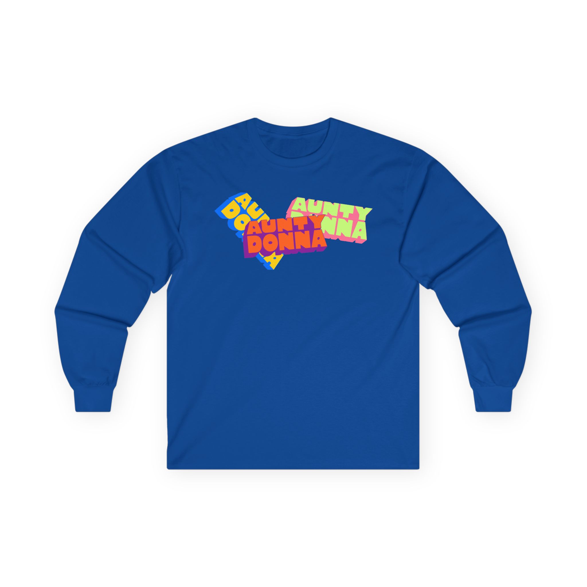 Aunty Donna Three Logo Unisex Ultra Cotton Long Sleeve Tee