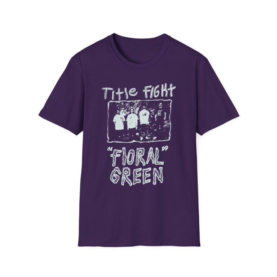 Title Fight Floral Green Unisex Softstyle T-Shirt