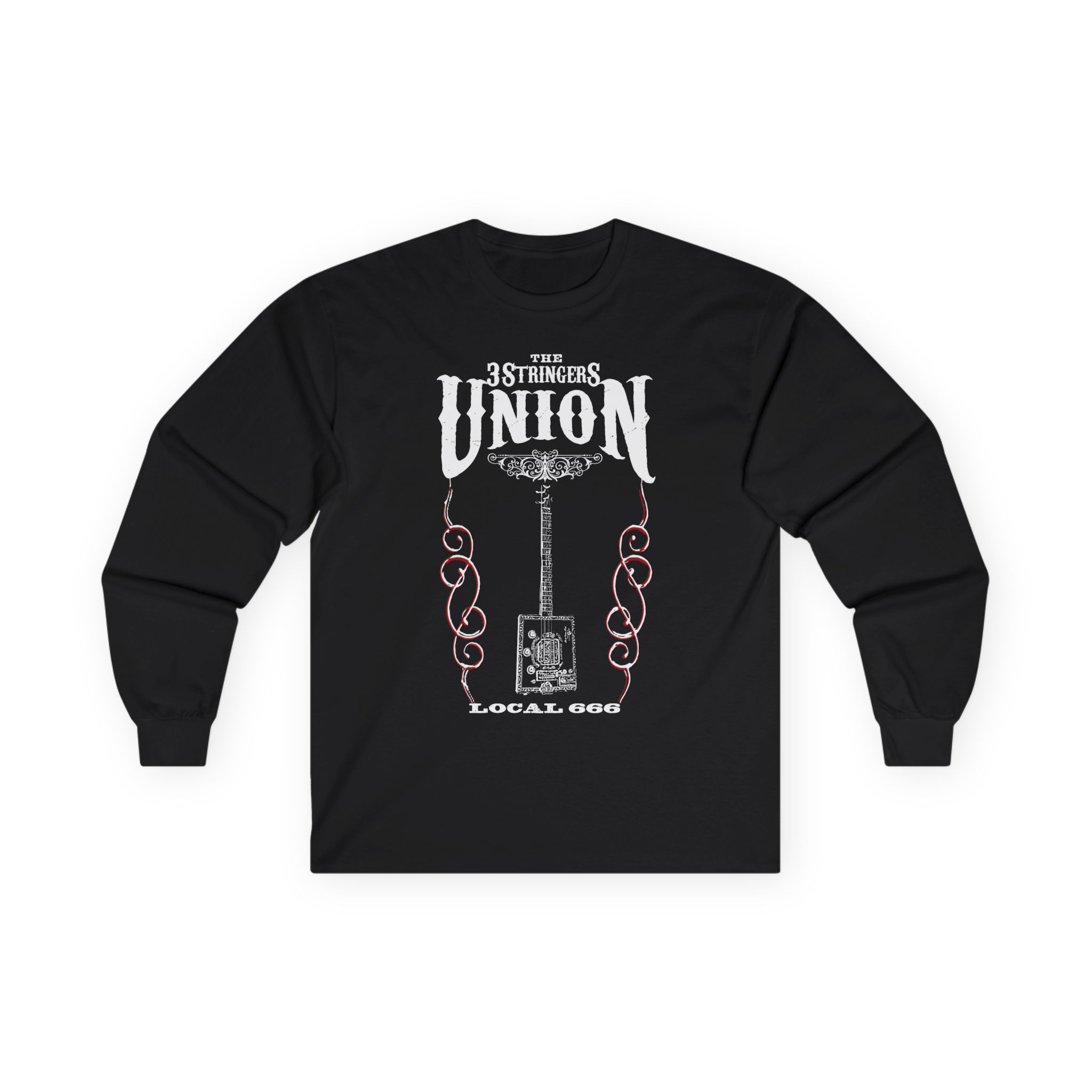 Seasick Steve Cigar Box Guitar 3 Stringers Unisex Ultra Cotton Long Sleeve Tee