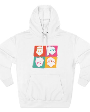 Grounded Faces Three-Panel Fleece Hoodie