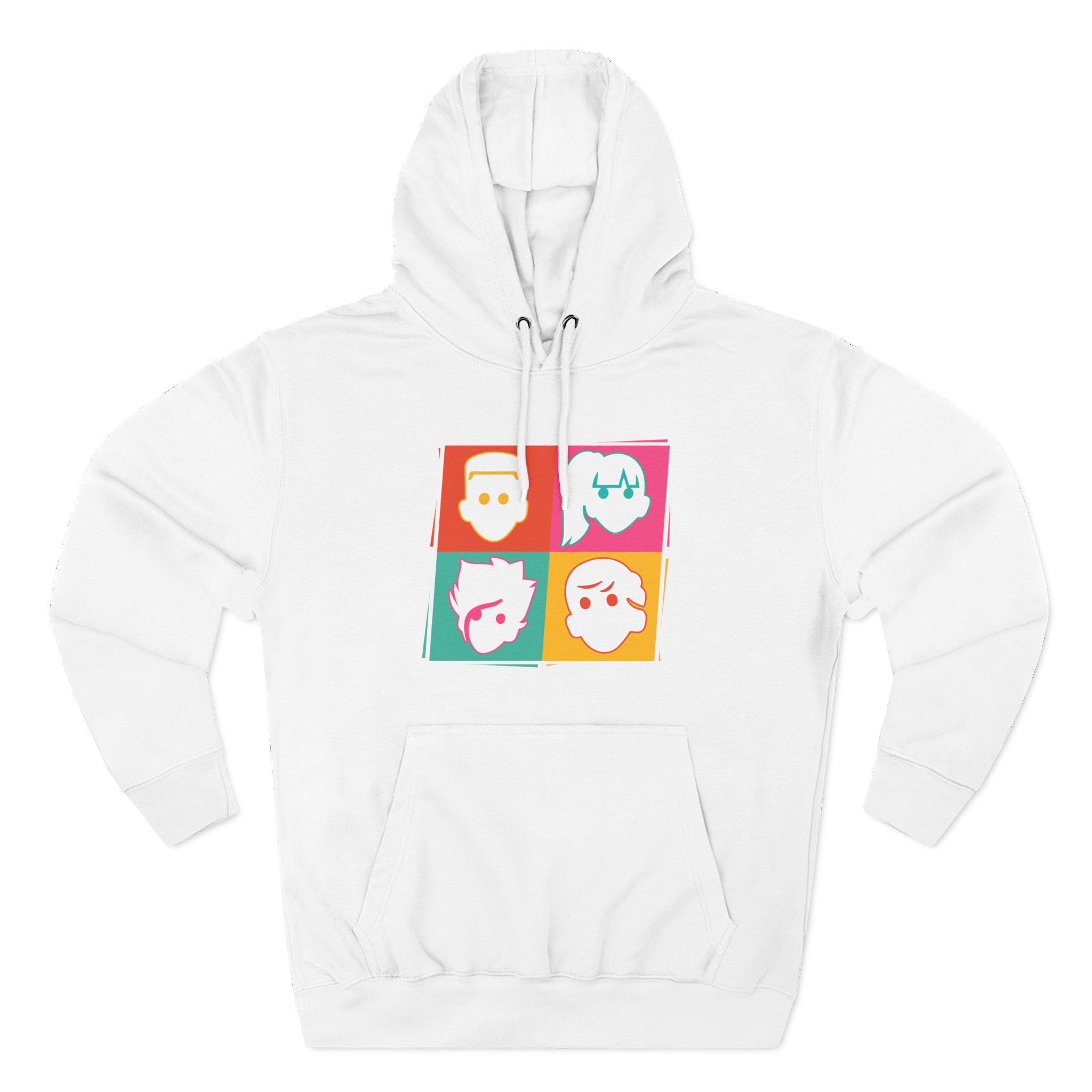 Grounded Faces Three-Panel Fleece Hoodie