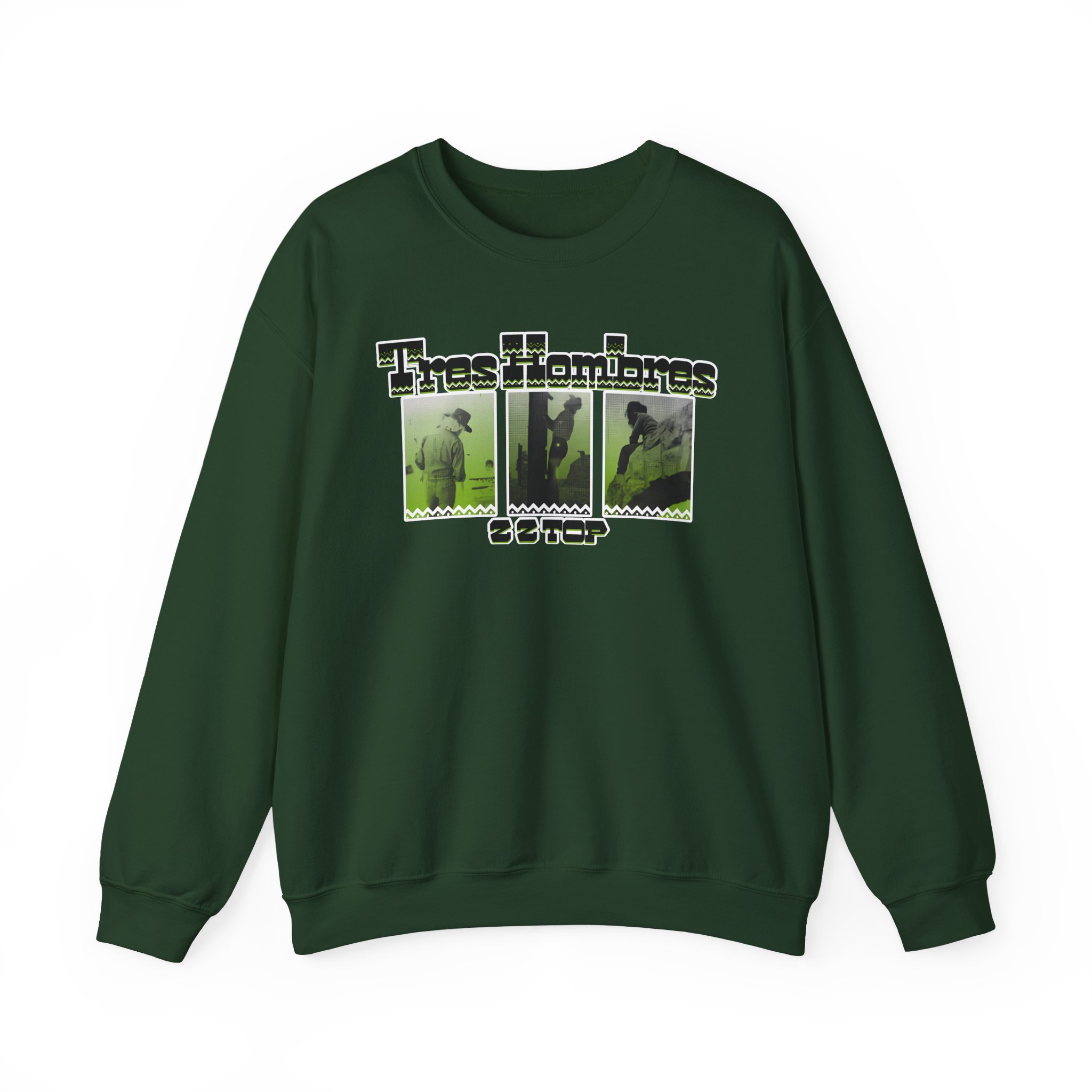 Zz Top 3 Hombres Unisex Heavy Blendâ„¢ Crewneck Sweatshirt