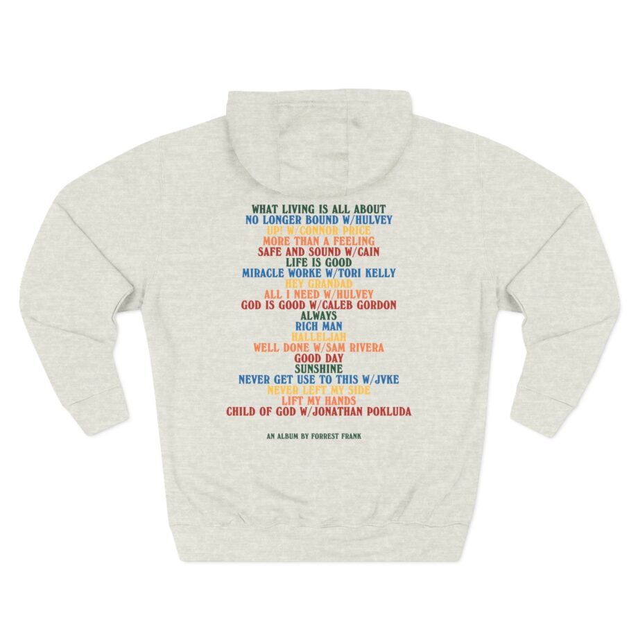 Forrest Frank Child of God Tracklist Three-Panel Fleece Hoodie