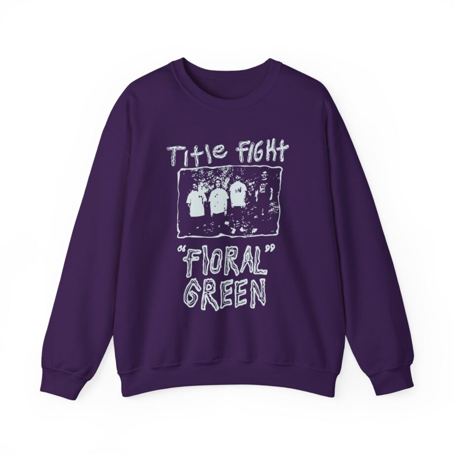 Title Fight Floral Green Unisex Heavy Blend™ Crewneck Sweatshirt