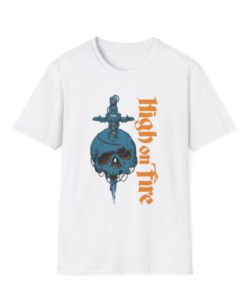 High on Fire Skull Knife Unisex Softstyle T-Shirt
