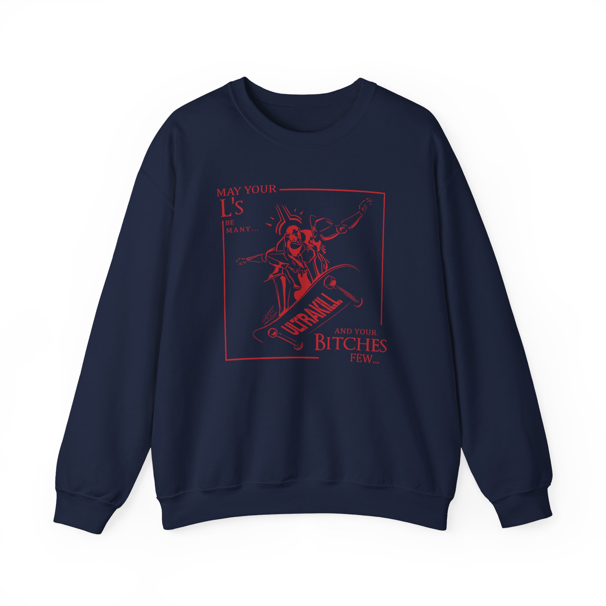 Ultrakill Woes Unisex Heavy Blendâ„¢ Crewneck Sweatshirt