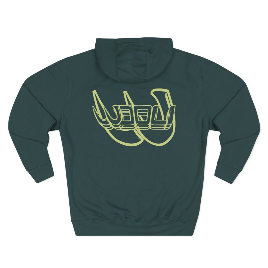 Wooli Logo Three-Panel Fleece Hoodie
