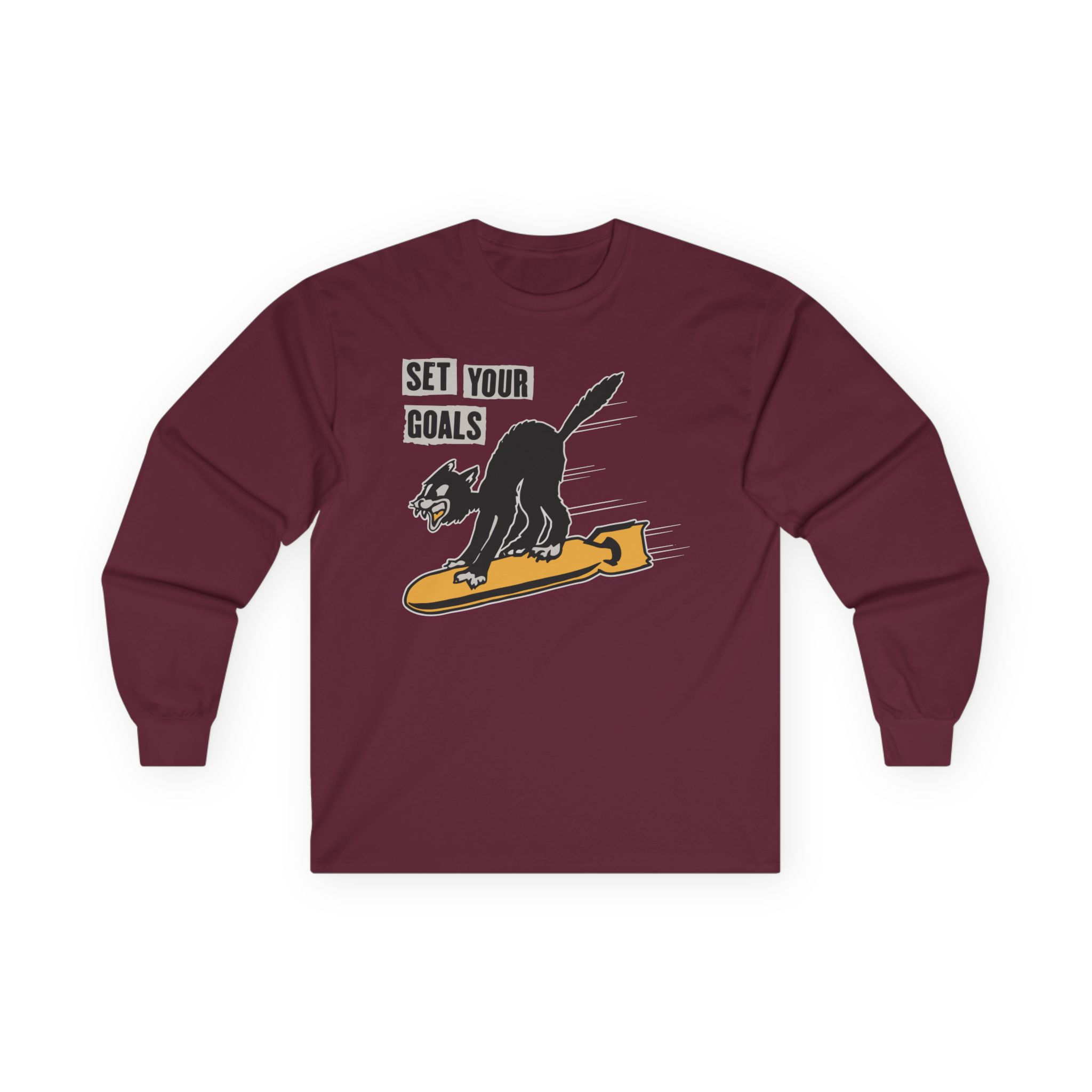 Set Your Goals Bomber Unisex Ultra Cotton Long Sleeve Tee