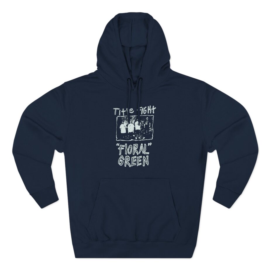 Title Fight Floral Green Three-Panel Fleece Hoodie
