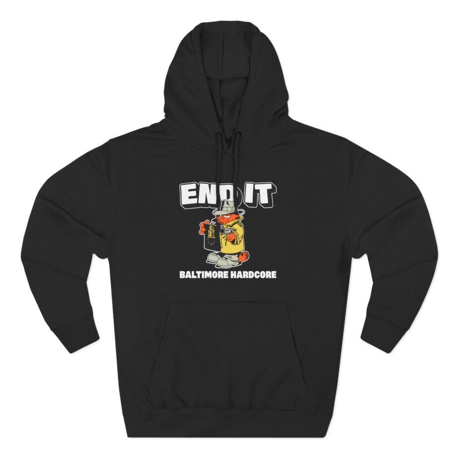 End It Baltimore Hardcore Three-Panel Fleece Hoodie