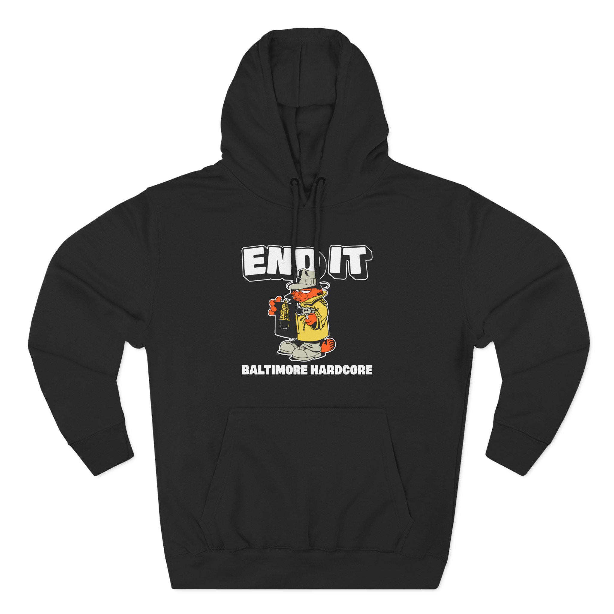 End It Baltimore Hardcore Three-Panel Fleece Hoodie