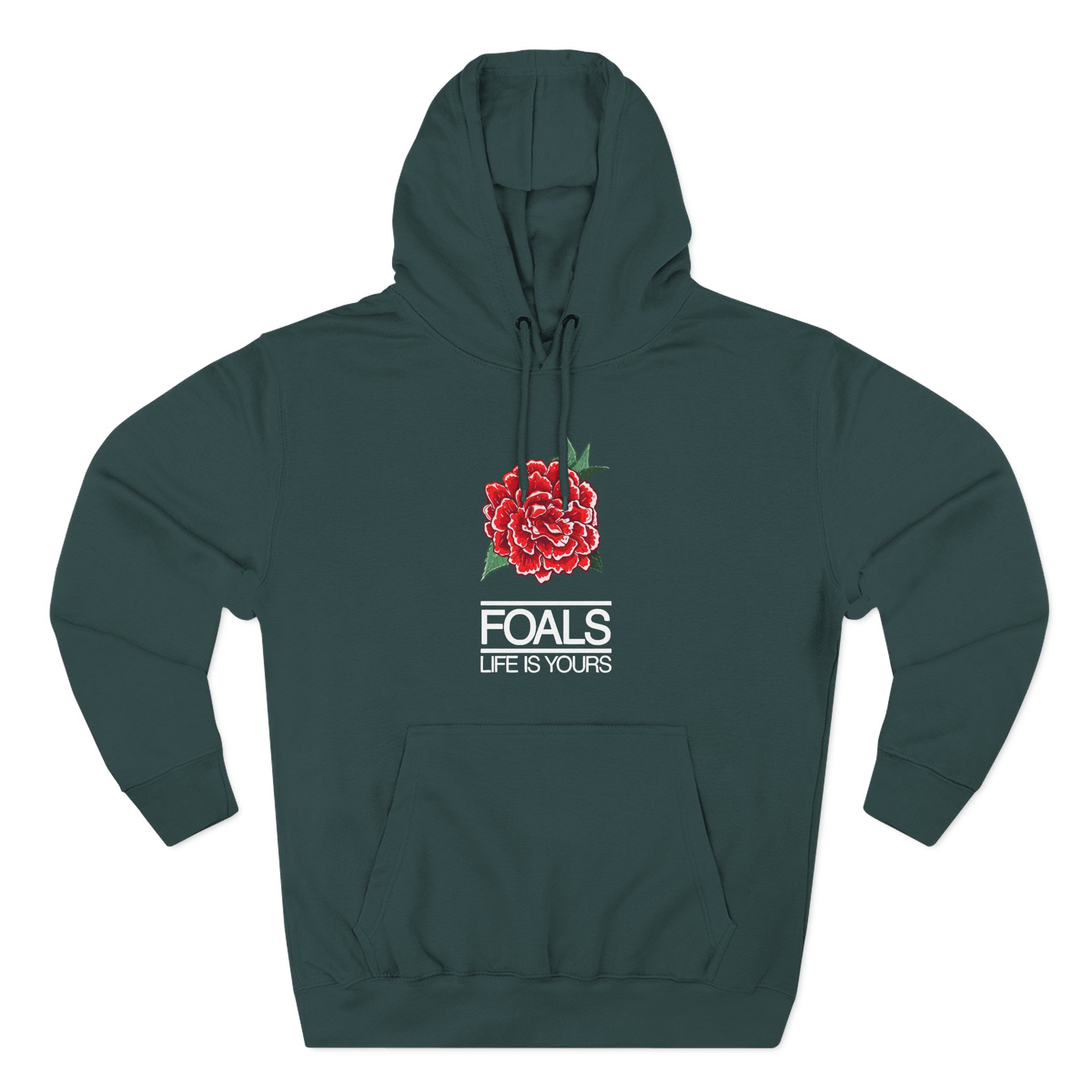 Foals Red Rose Three-Panel Fleece Hoodie