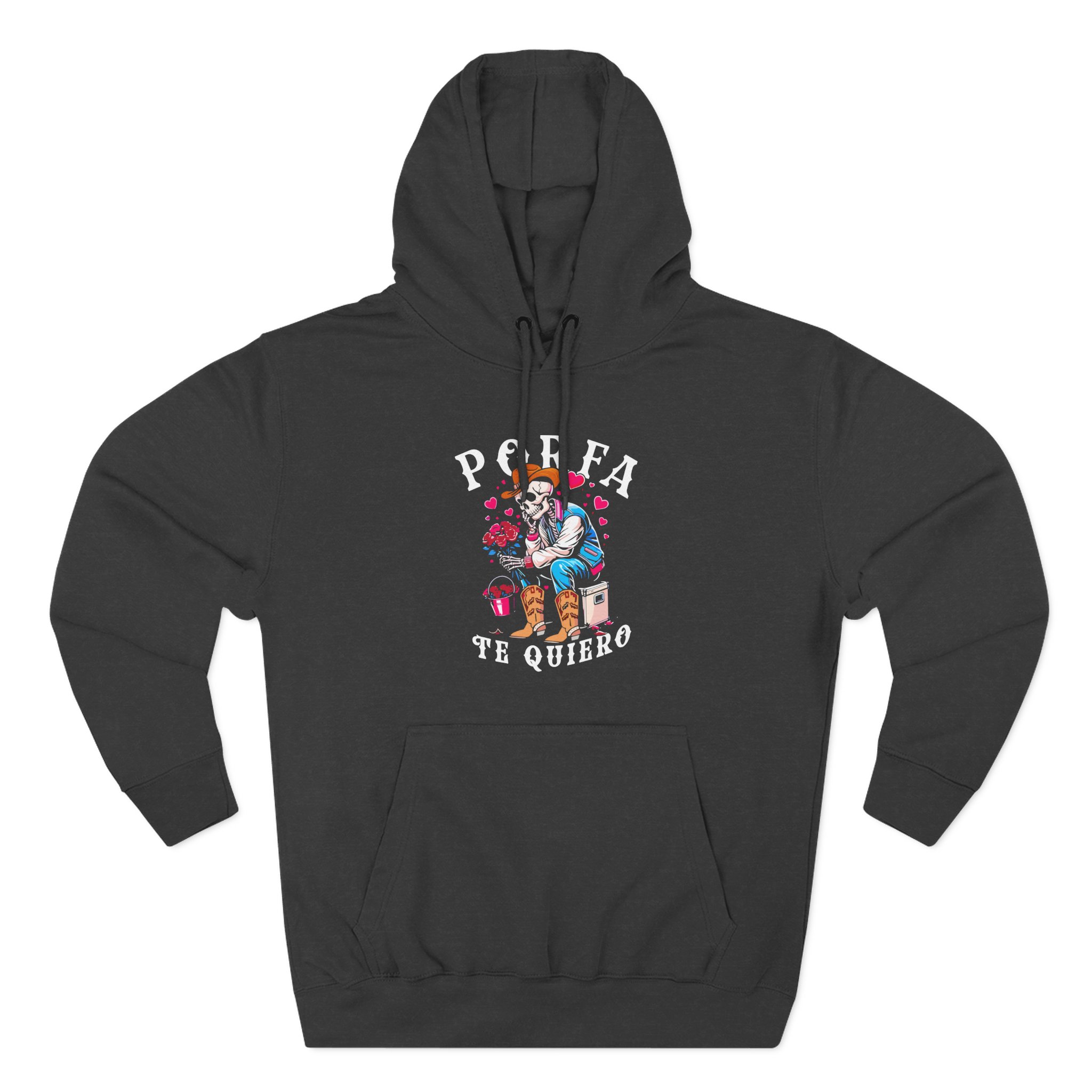 Porfa Skeleton Favor Te Quiero Three-Panel Fleece Hoodie