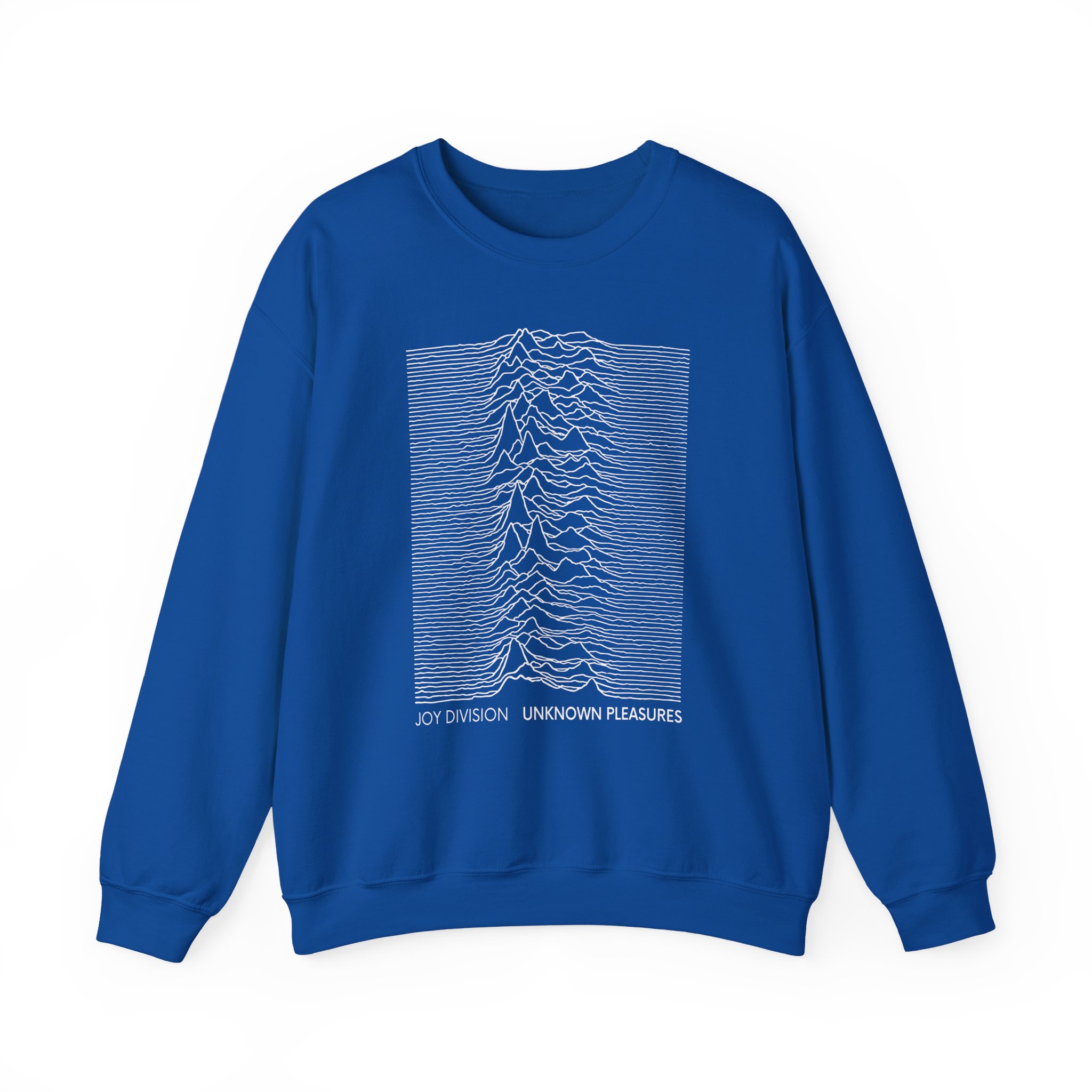 Joy Division Unknown Pleasures Text Unisex Heavy Blendâ„¢ Crewneck Sweatshirt