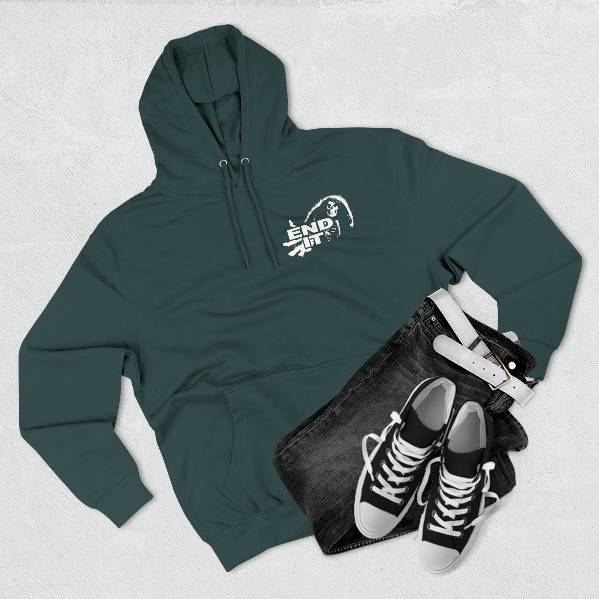 End It Three-Panel Fleece Hoodie