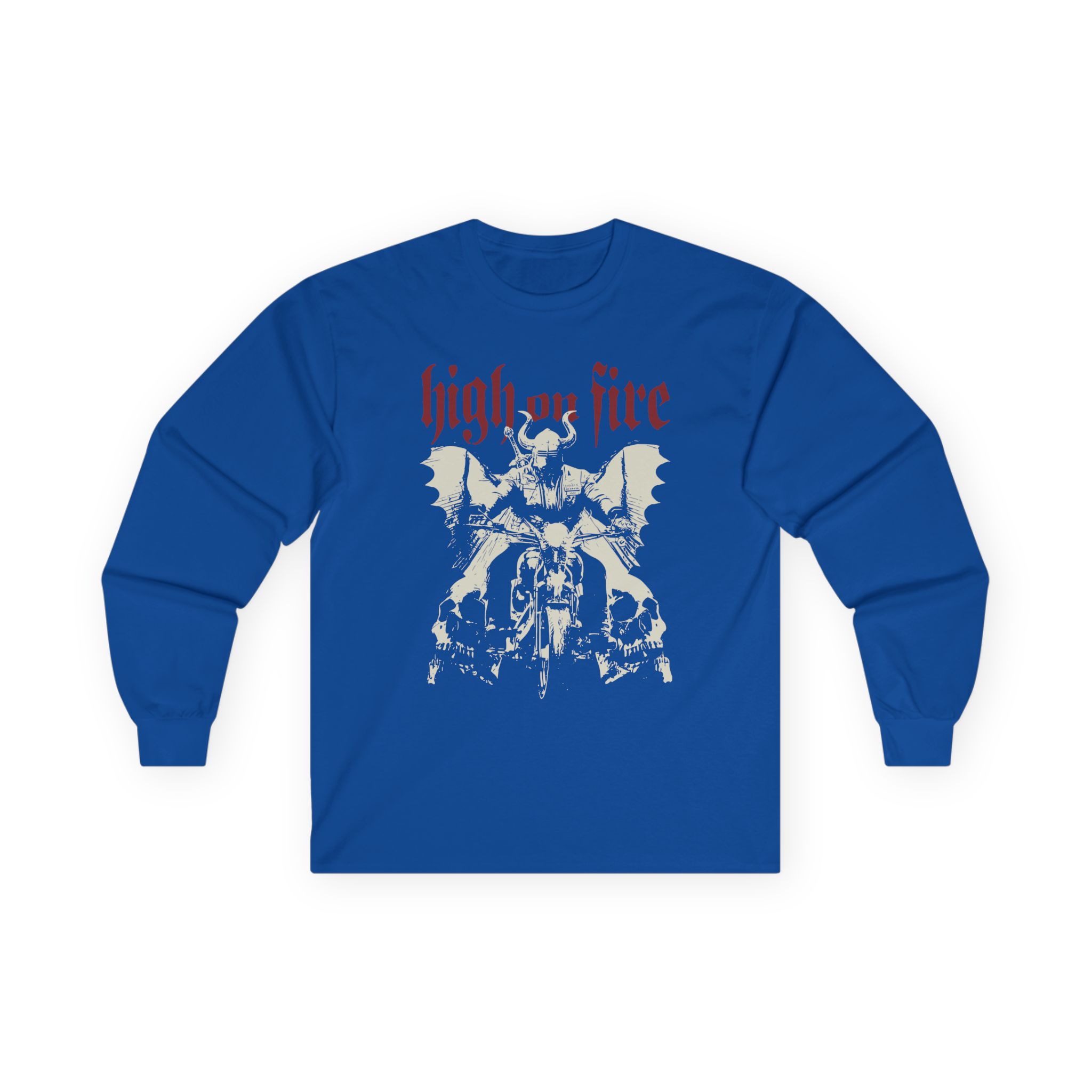 High on Fire Biker Unisex Ultra Cotton Long Sleeve Tee