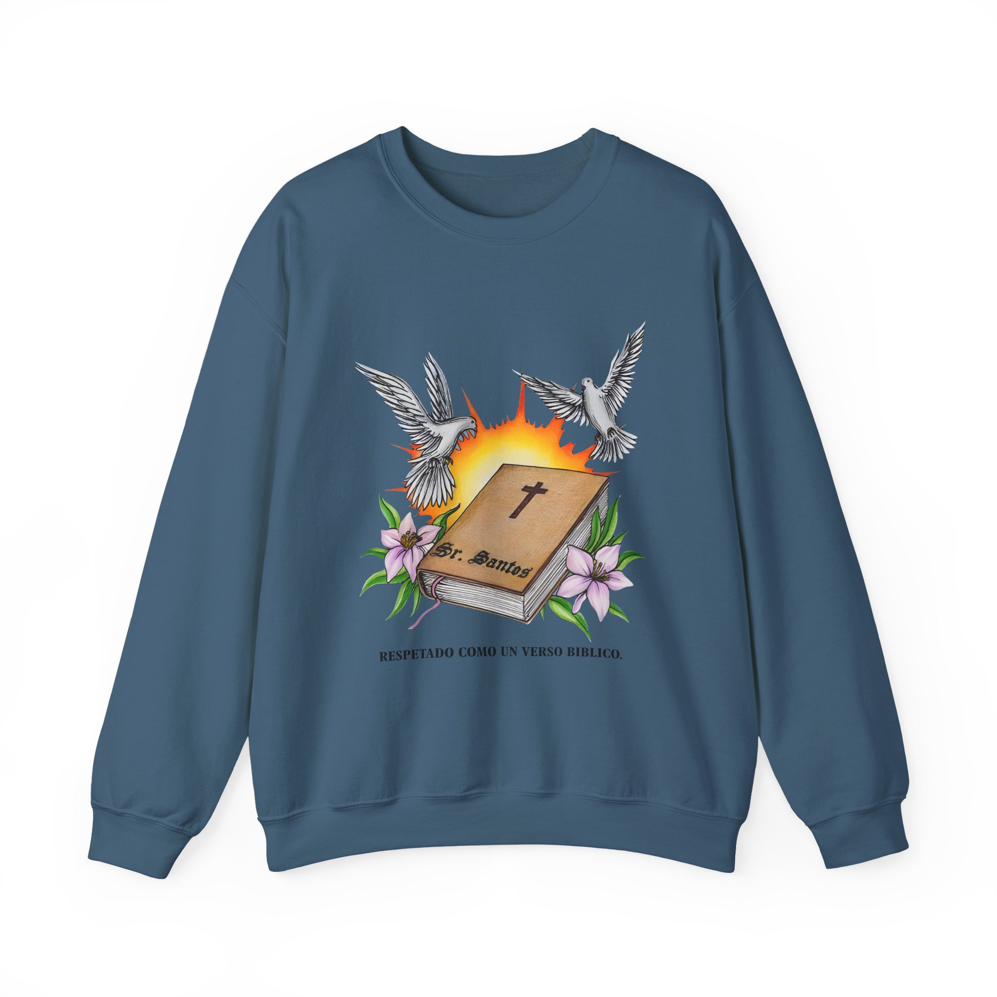 Arcangel Respira Como Un Verso Biblico Unisex Heavy Blendâ„¢ Crewneck Sweatshirt