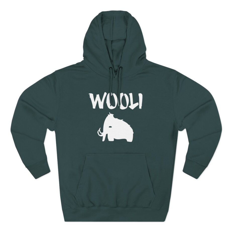 Wooli Logo  Three-Panel Fleece Hoodie