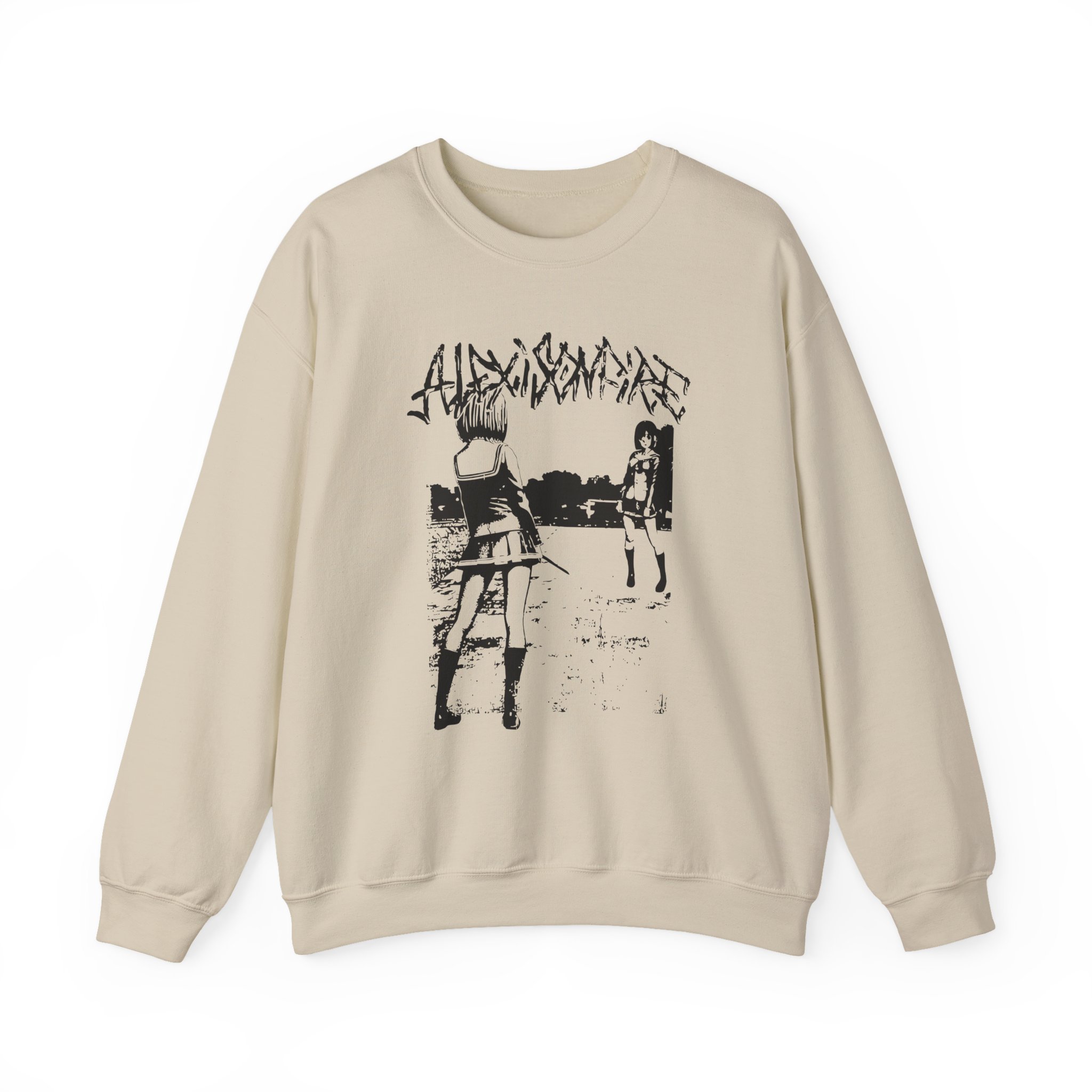 Alexisonfire Anime Knife Fight Unisex Heavy Blendâ„¢ Crewneck Sweatshirt