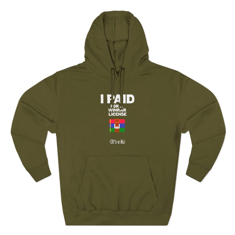 Winrar I Paid for a License Three-Panel Fleece Hoodie