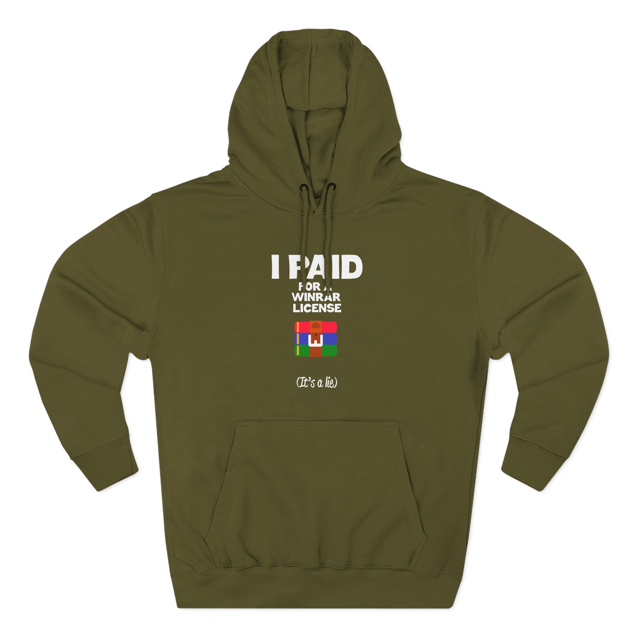 Winrar I Paid for a License Three-Panel Fleece Hoodie