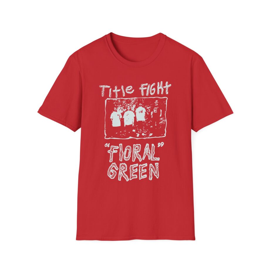 Title Fight Floral Green Unisex Softstyle T-Shirt