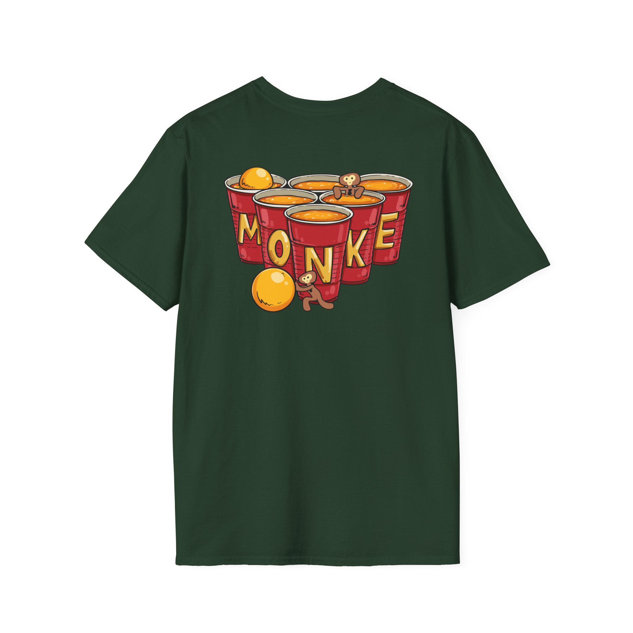Spoonkidv Monke Pong Unisex Softstyle T-Shirt