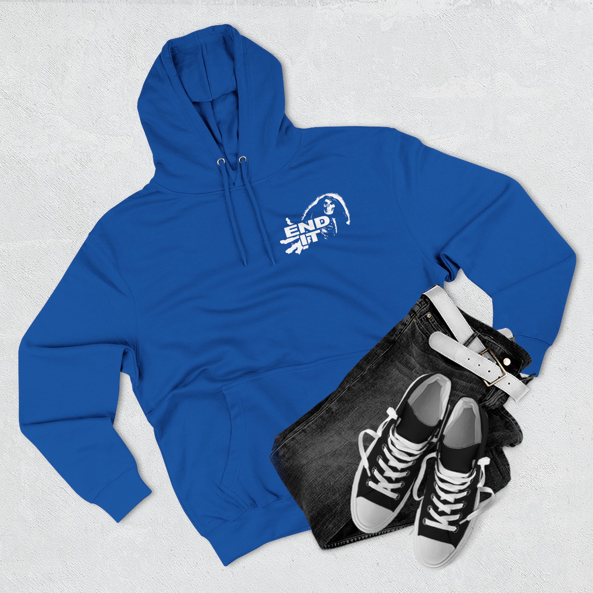 End It Three-Panel Fleece Hoodie