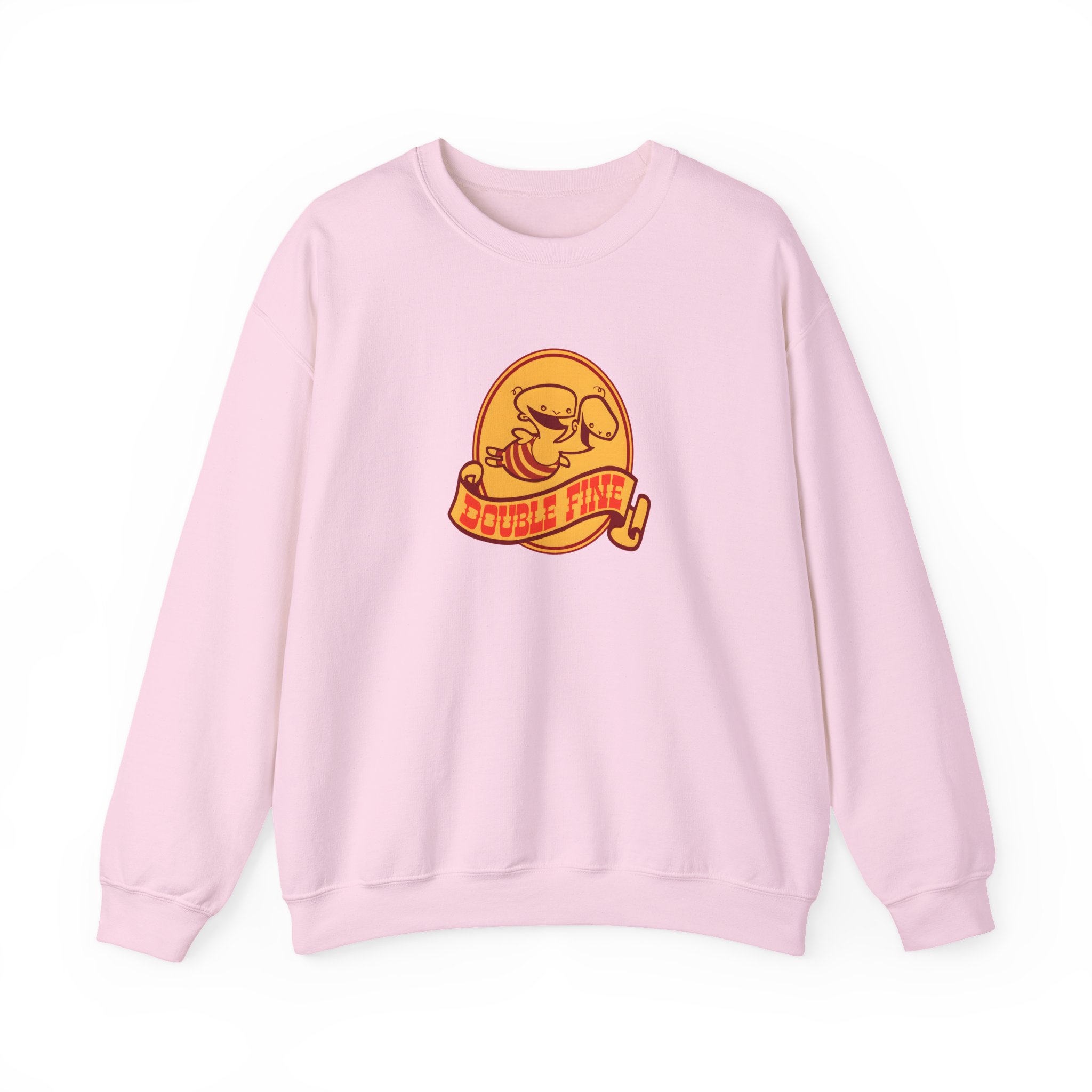 Double Fine Golden Two-headed Baby Unisex Heavy Blendâ„¢ Crewneck Sweatshirt