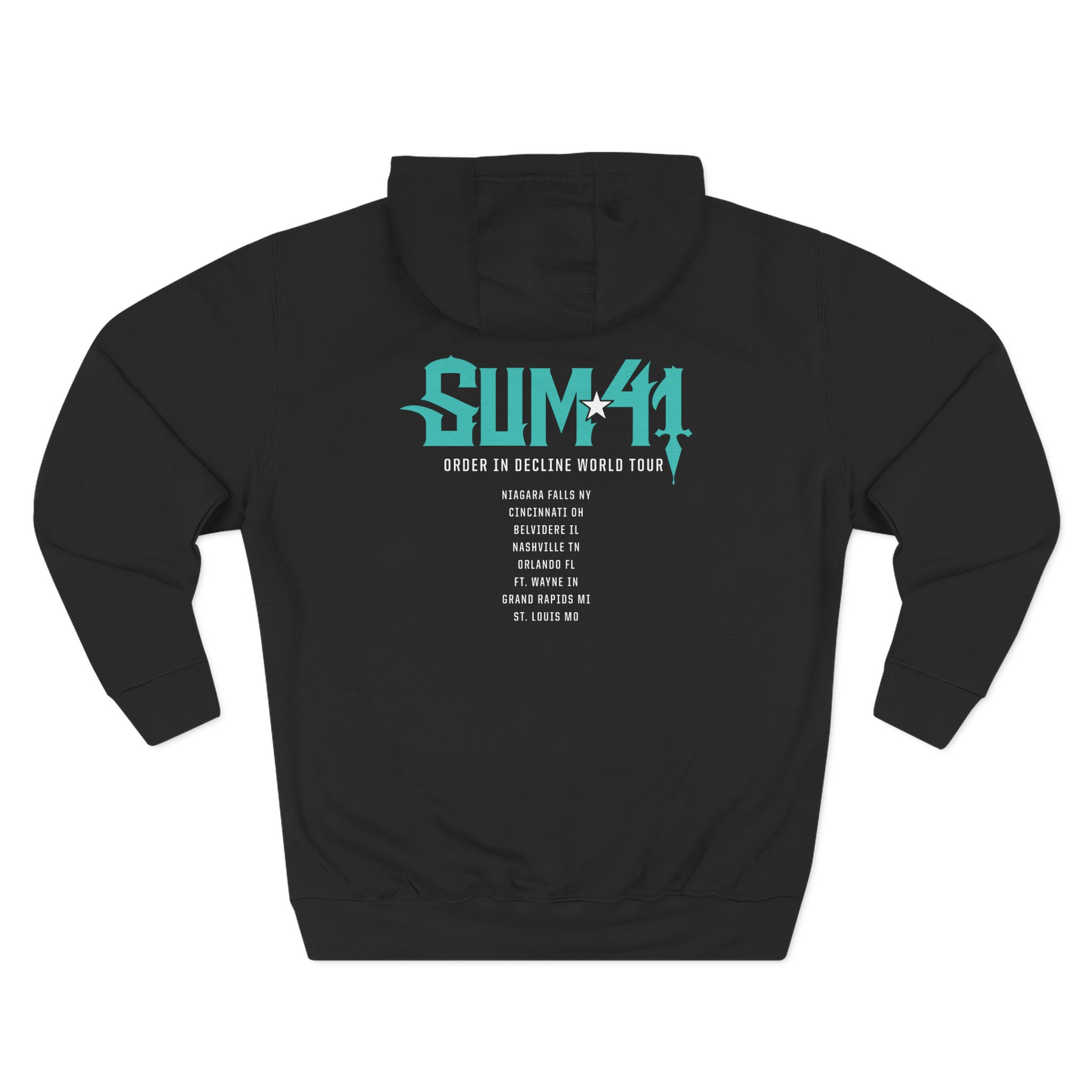 Sum 41 Order in Decline Tour Three-Panel Fleece Hoodie
