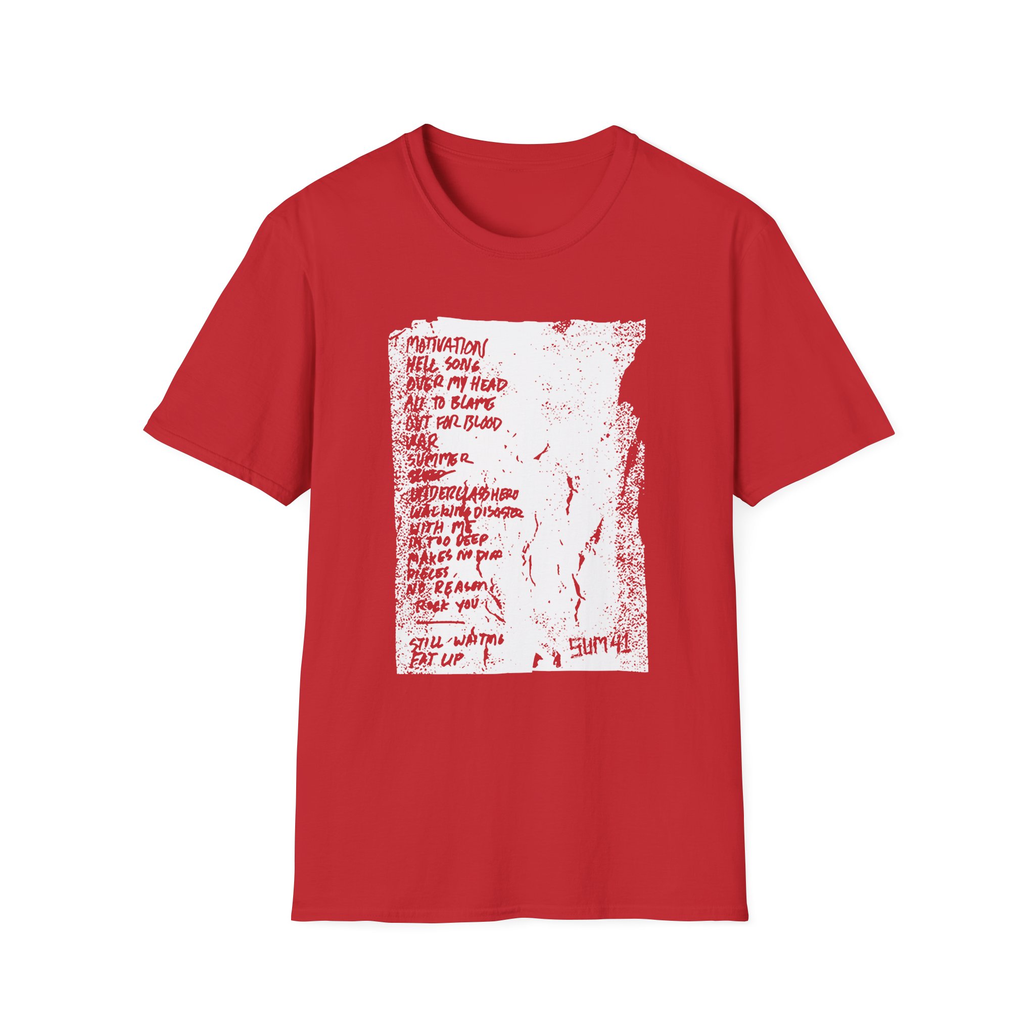 Sum 41 Setlist Unisex Softstyle T-Shirt