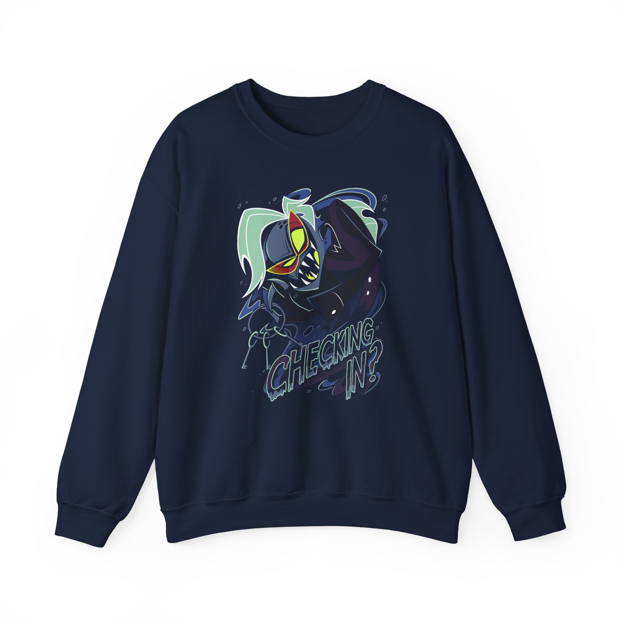 Vivziepop Checking in Unisex Heavy Blendâ„¢ Crewneck Sweatshirt