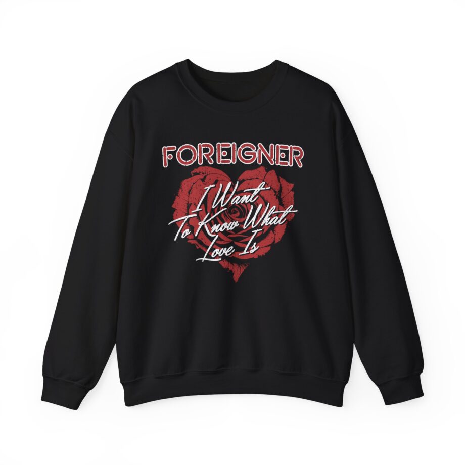 Foreigner Rose Heart Unisex Heavy Blend™ Crewneck Sweatshirt