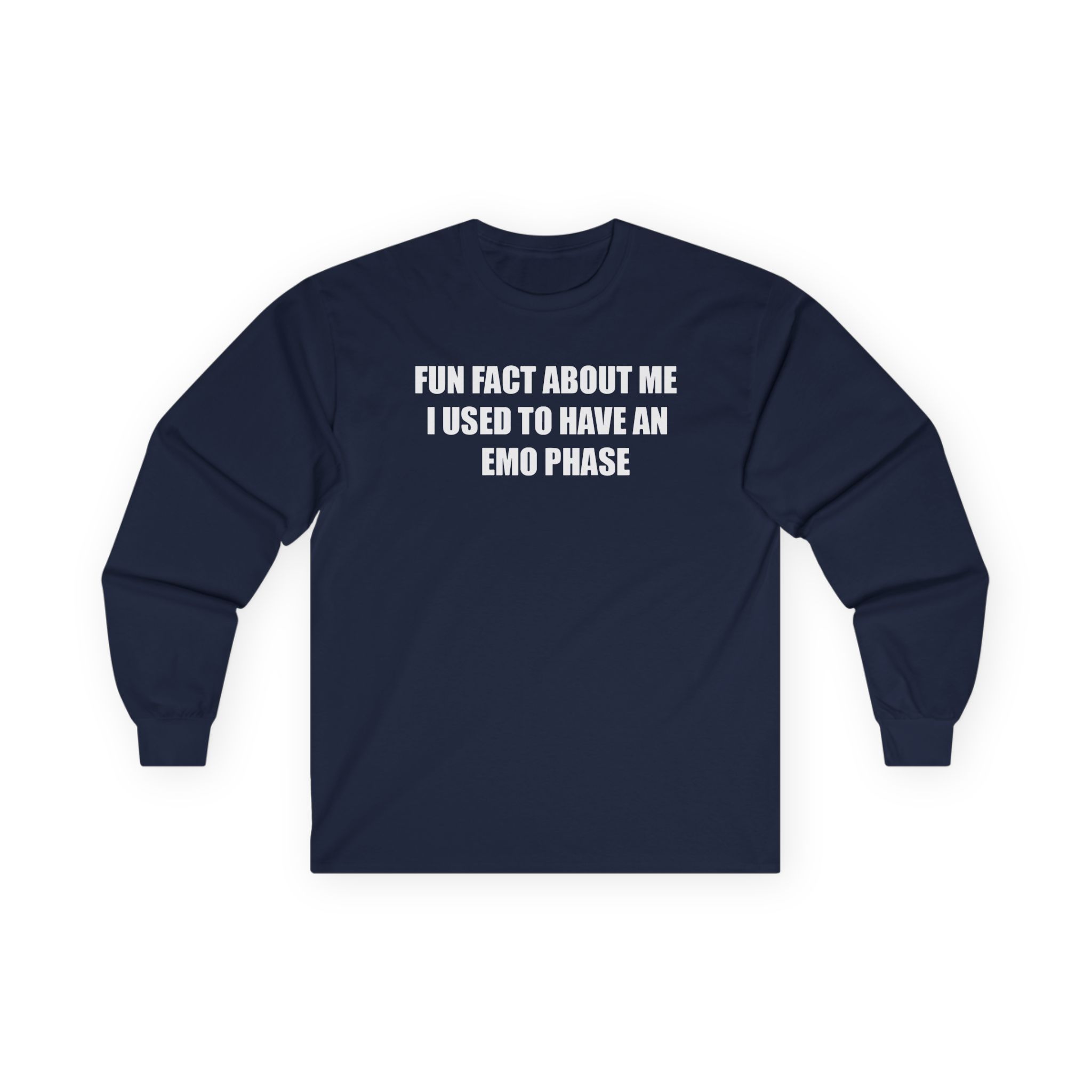 Jake & Johnnie Fun Fact About Me I Used to Have an Emo Phase Unisex Ultra Cotton Long Sleeve Tee