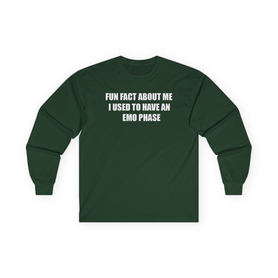 Jake & Johnnie Fun Fact About Me I Used to Have an Emo Phase Unisex Ultra Cotton Long Sleeve Tee
