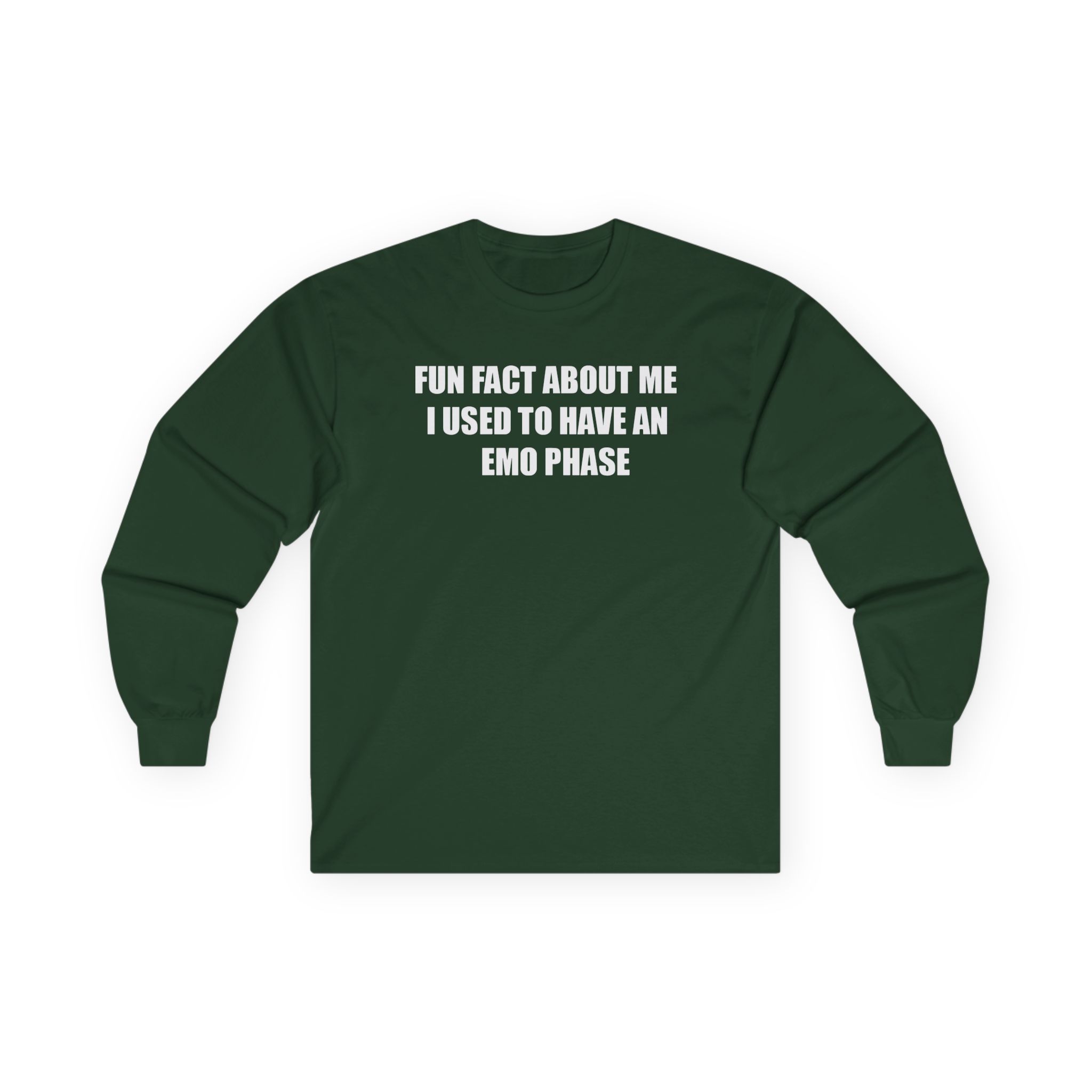 Jake & Johnnie Fun Fact About Me I Used to Have an Emo Phase Unisex Ultra Cotton Long Sleeve Tee
