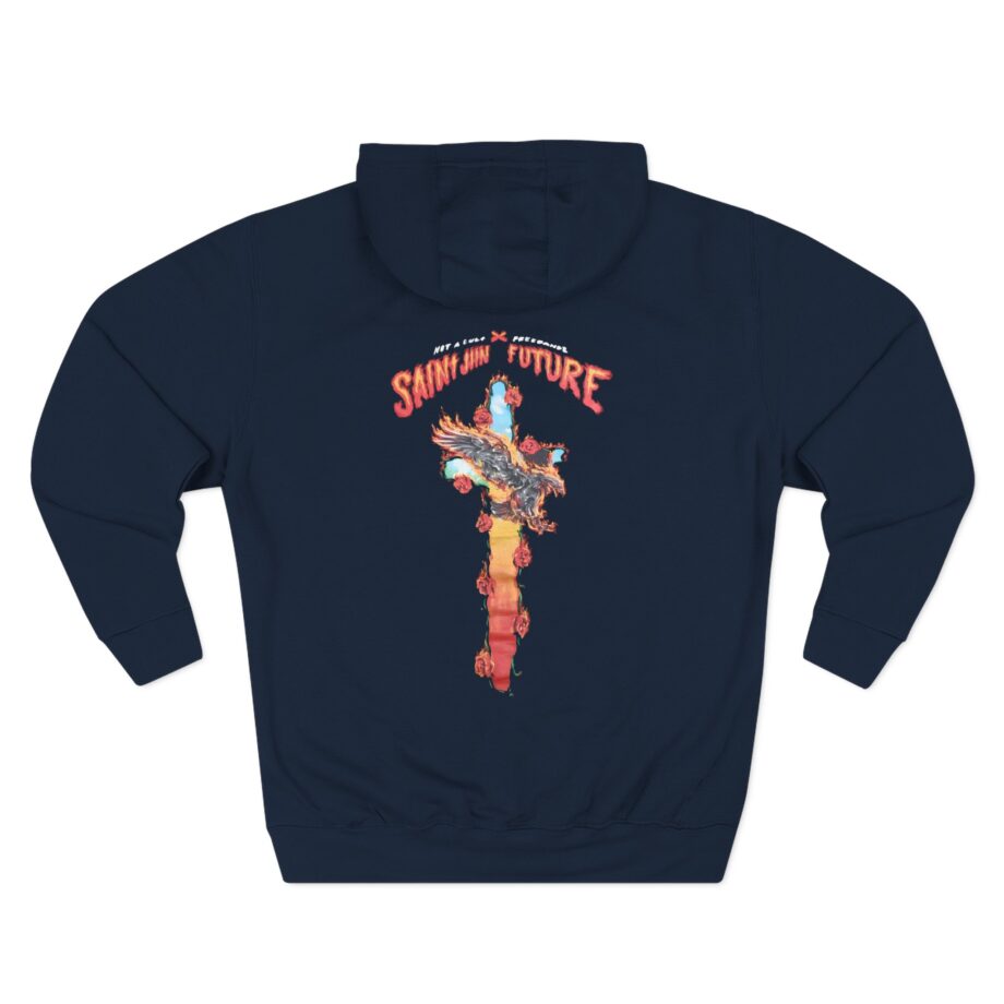 Saint Jhn Not a Cult X Freebandz Roses Three-Panel Fleece Hoodie