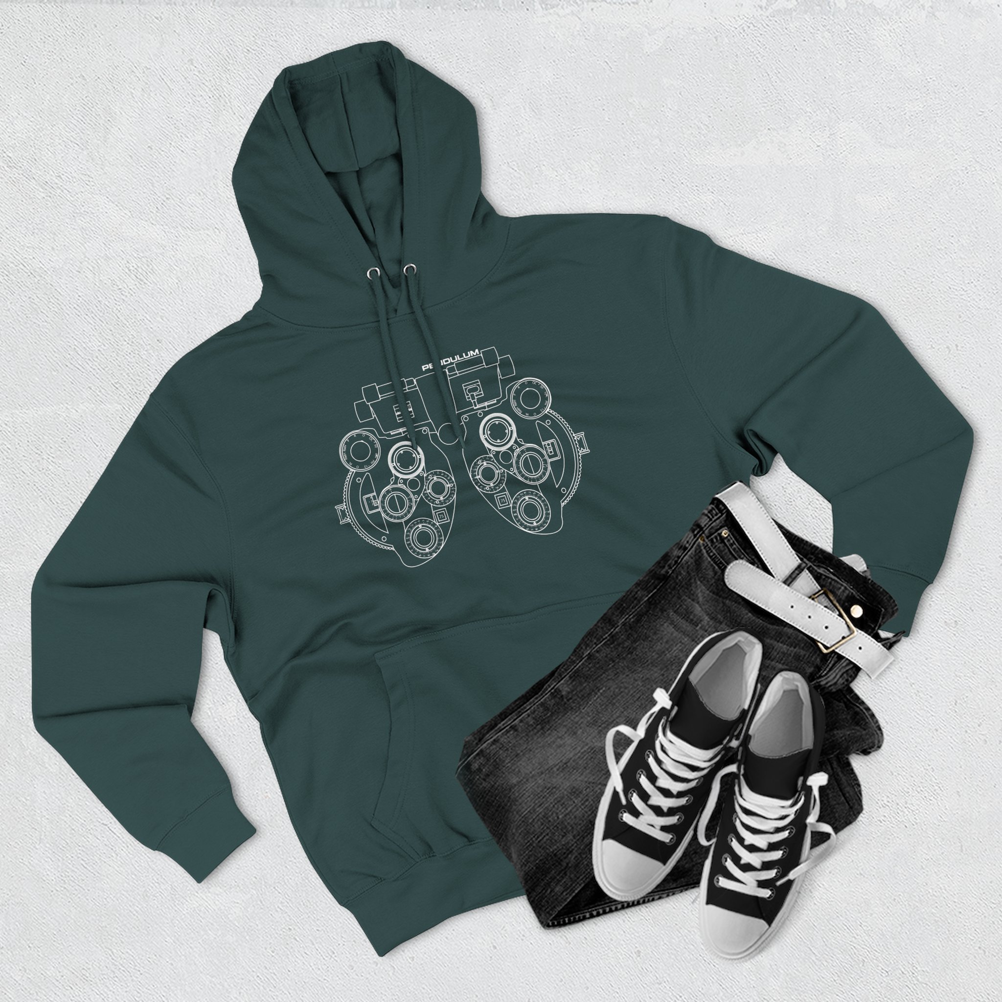 Pendulum Optical Three-Panel Fleece Hoodie