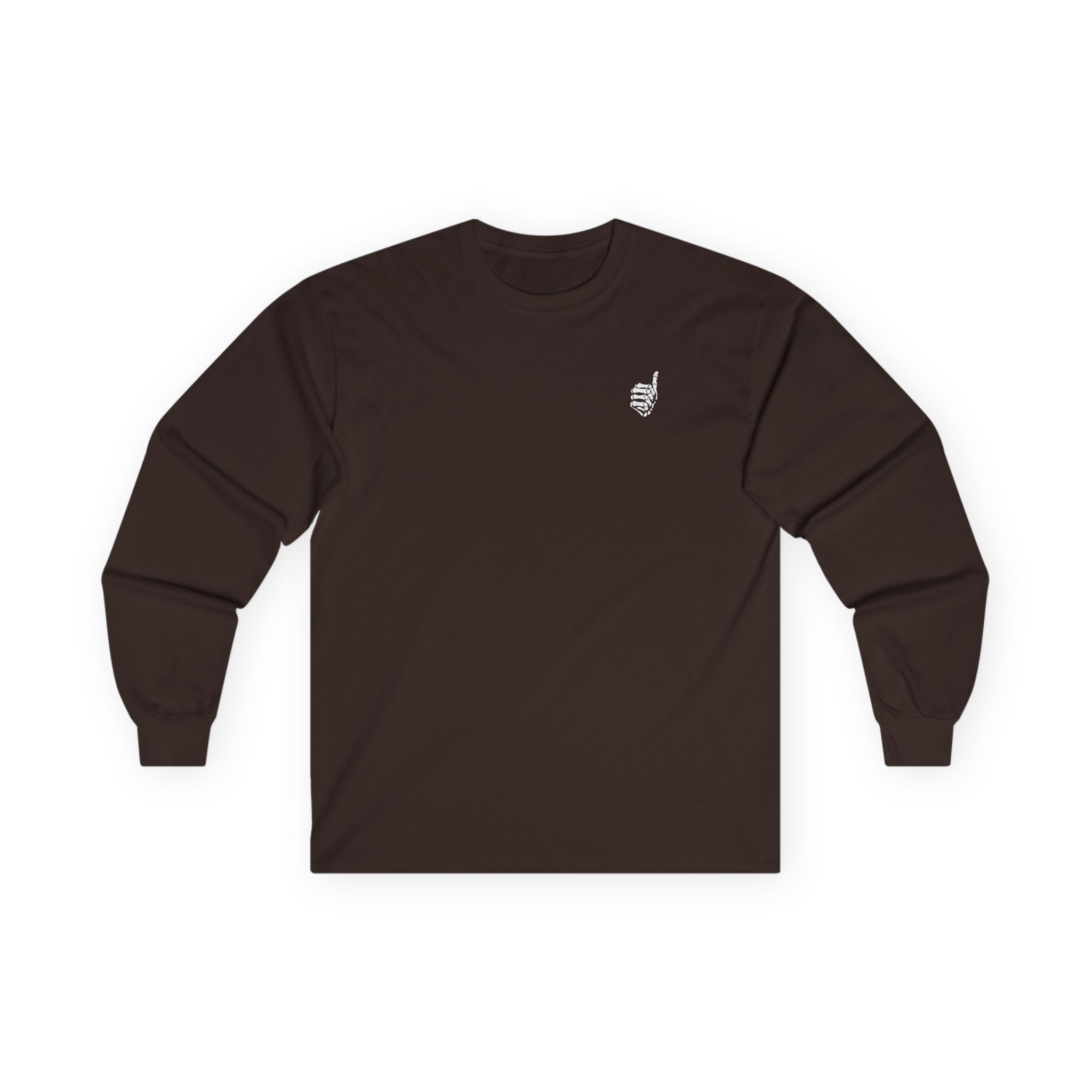 Mrballen Embroidered Skeleton Thumb Unisex Ultra Cotton Long Sleeve Tee