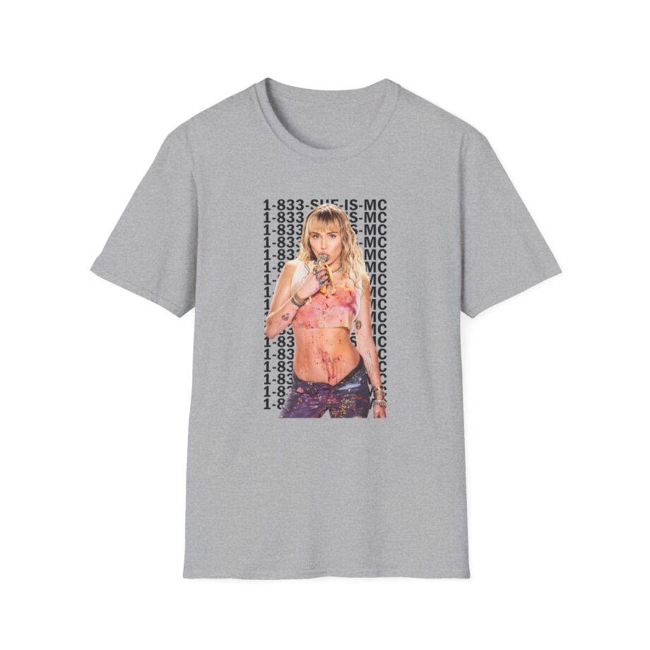 Lil Nasx Miley Cyrus 1-833-she-is-mc Unisex Softstyle T-Shirt
