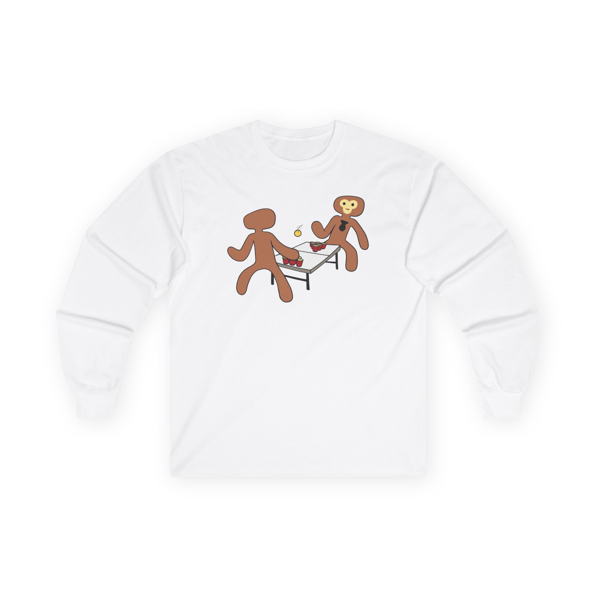 Spoonkidv Monke Pong Unisex Ultra Cotton Long Sleeve Tee