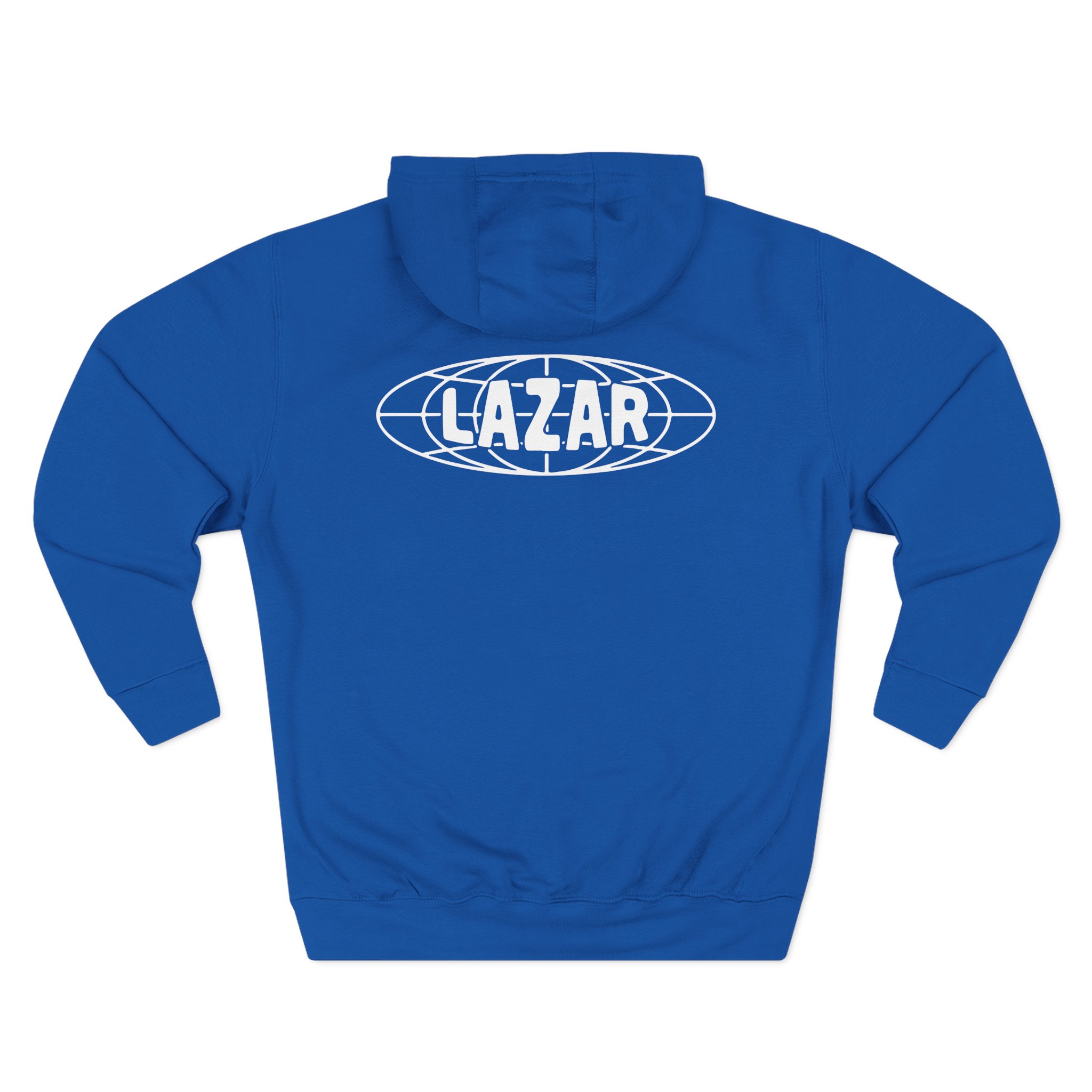 Lazarbeam Globe Indigo Three-Panel Fleece Hoodie