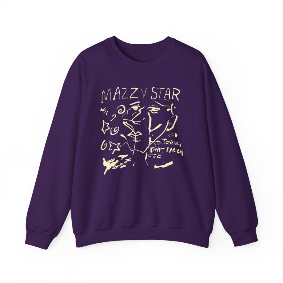 Binchtopia Max Wearing Mazzy Star 90s Unisex Heavy Blend™ Crewneck Sweatshirt
