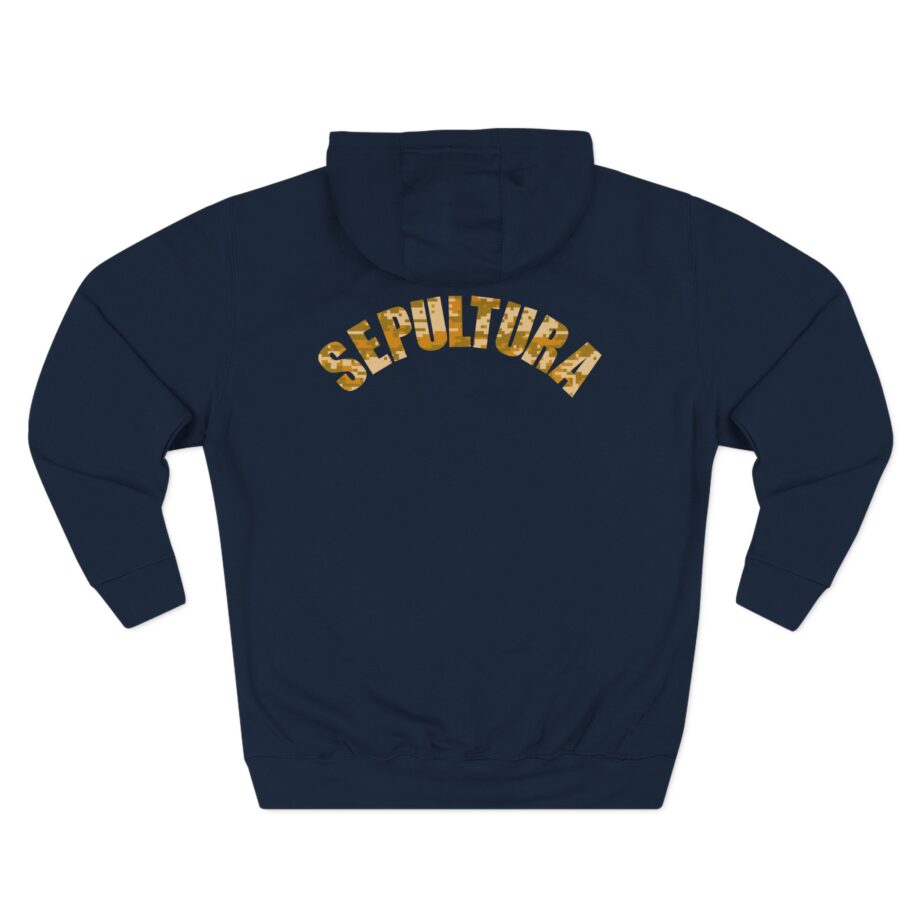 Sepultura Desert Camo S Logo Three-Panel Fleece Hoodie