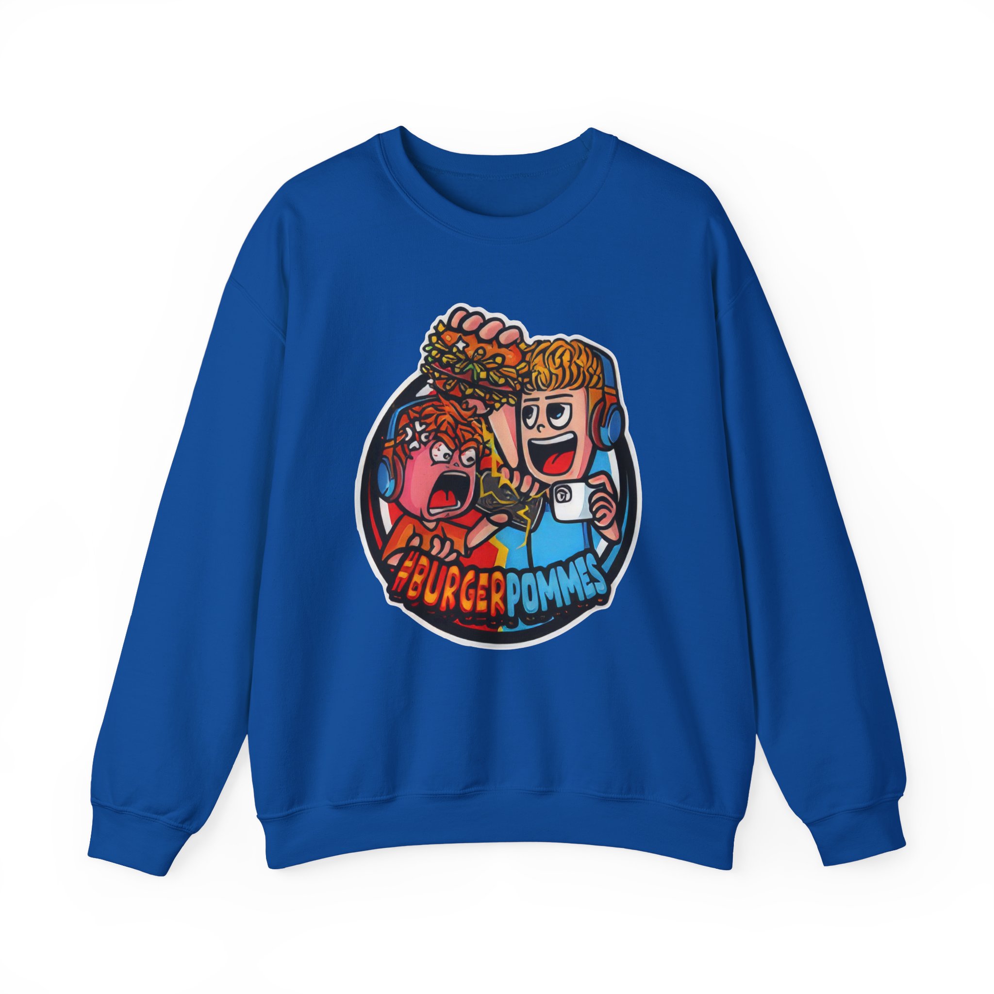 Burger Pommes Unisex Heavy Blendâ„¢ Crewneck Sweatshirt